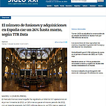 El nmero de fusiones y adquisiciones en Espaa cae un 26% hasta marzo, segn TTR Data